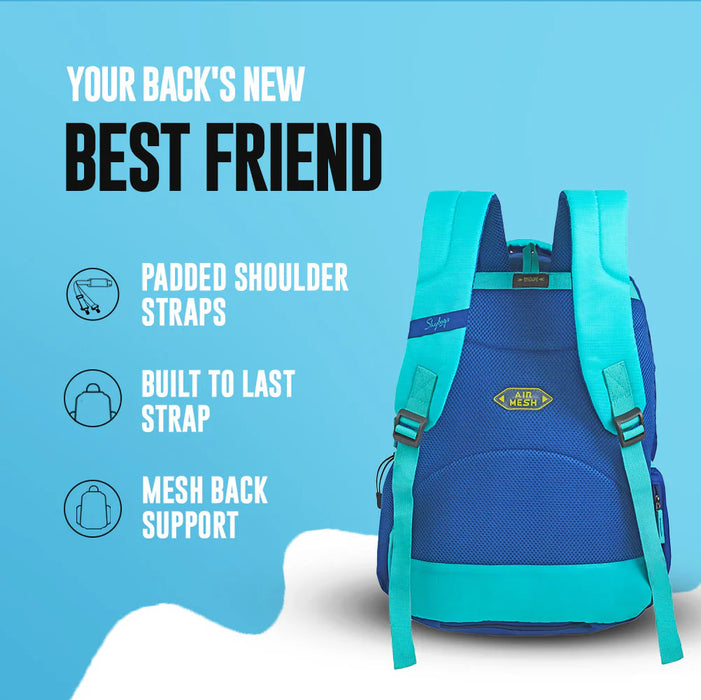 SQUAD PLUS 06 SCHOOL BACKPACK BLUE - Sellenza