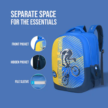 SQUAD PRO 01 SCHOOL BACKPACK BLUE - Sellenza