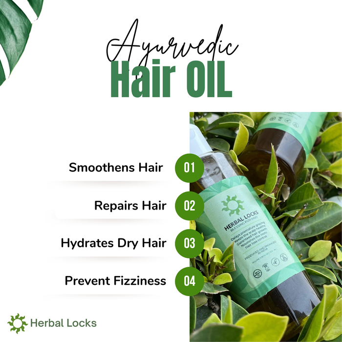 Herbal Locks Hair Oil 100 ML | Prevents Premature Greying | Healthy Scalp & Hair Growth  Nourishes Roots | Controls Hair Loss - Sellenza