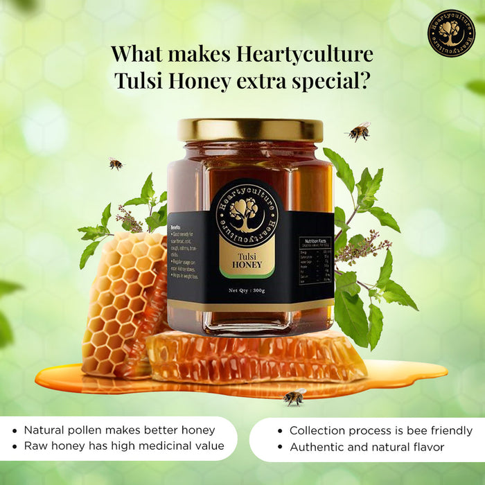 Heartyculture Tulsi Honey - 300 G - Tulsi - Sellenza