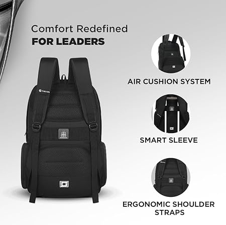 DORSET 01 SECURE LP BACKPACK JET BLACK - Sellenza