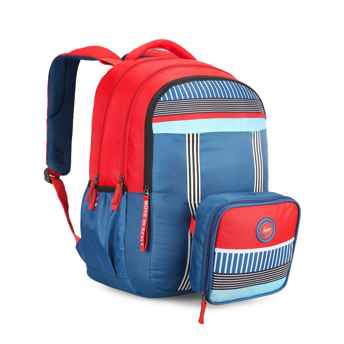 WOKE PRO 04 SCHOOL BACKPACK RED NAVY - Sellenza