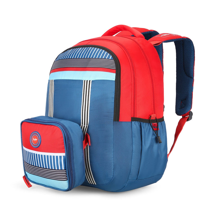 WOKE PRO 04 SCHOOL BACKPACK RED NAVY - Sellenza