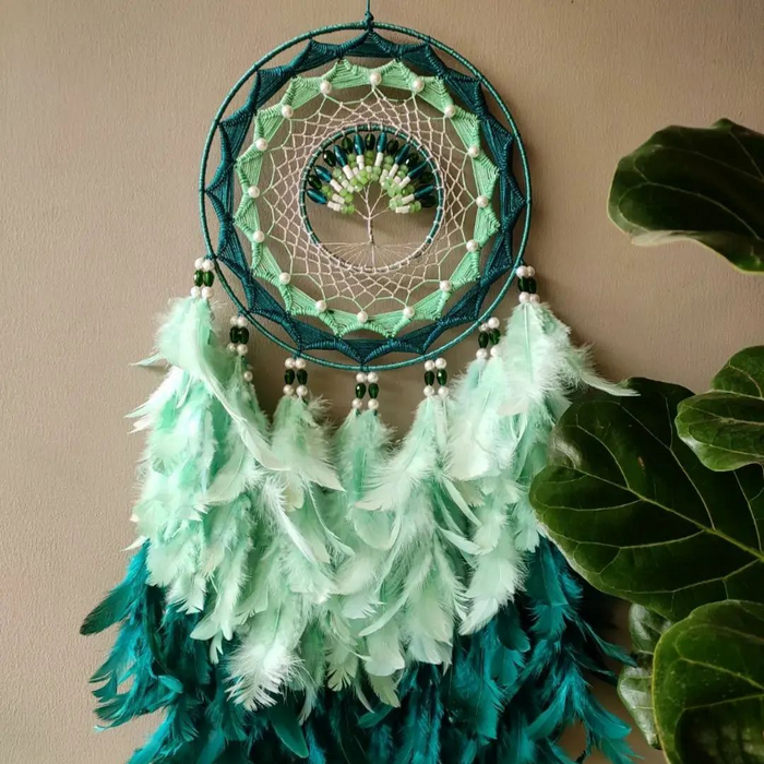 LAYERED FEATHER TREE DREAM CATCHER - Sellenza