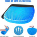 Ultimate Gel Comfort Orthopedic Seat Cushion: Perfect for Car, Office Chair, Wheelchair, or Home. Provides Pressure Sore Relief - Sellenza