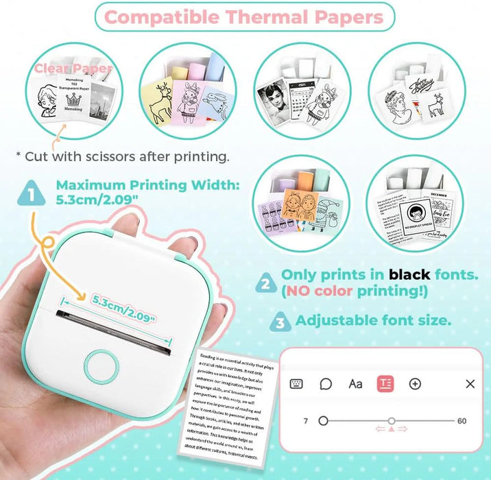 Mini Portable Thermal Printer