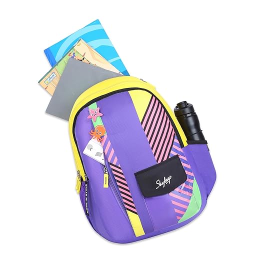 Skybags MAZE PRO 01SCHOOL BACKPACK YELLOW PURPLE - Sellenza