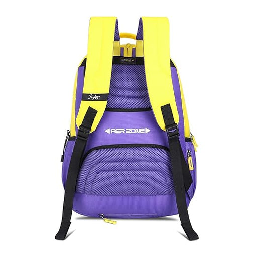 Skybags MAZE PRO 01SCHOOL BACKPACK YELLOW PURPLE - Sellenza