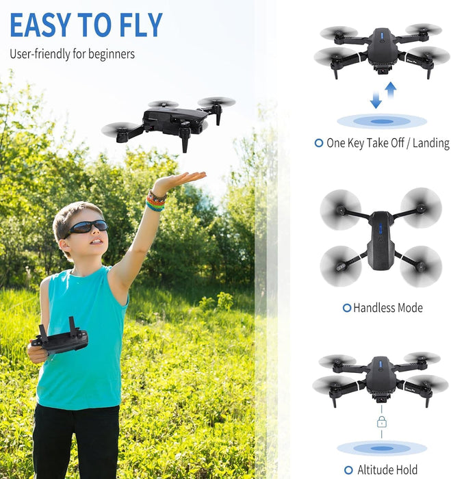 Learning Drone with 4K/1080P HD Camera, Flash Lights, GPS, Auto Return, One-Touch Takeoff and Landing (For Adults, 1 PCS)