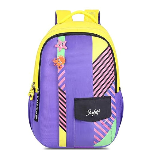 Skybags MAZE PRO 01SCHOOL BACKPACK YELLOW PURPLE - Sellenza