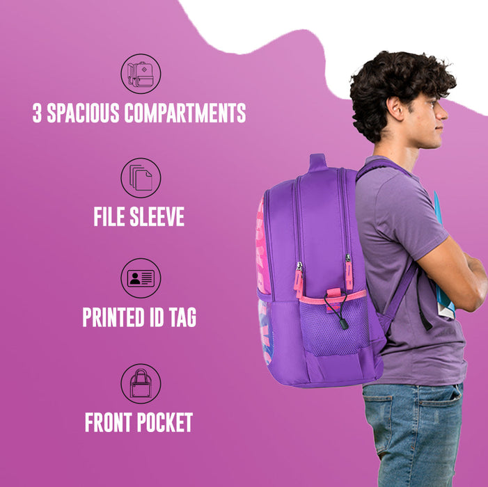 SQUAD PLUS 04 SCHOOL BACKPACK PURPLE - Sellenza