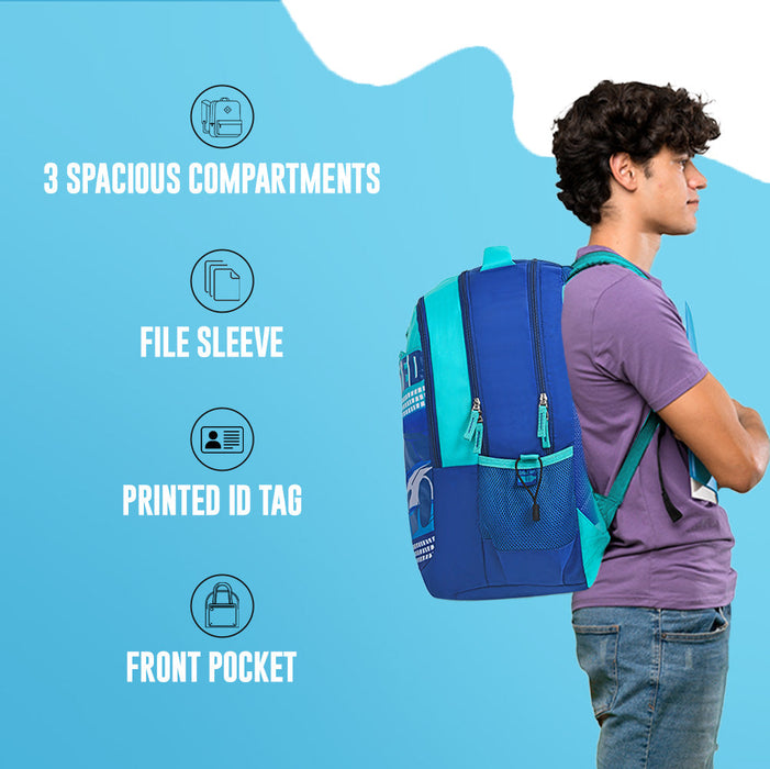 SQUAD PLUS 06 SCHOOL BACKPACK BLUE - Sellenza