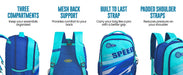 SQUAD PLUS 06 SCHOOL BACKPACK BLUE - Sellenza