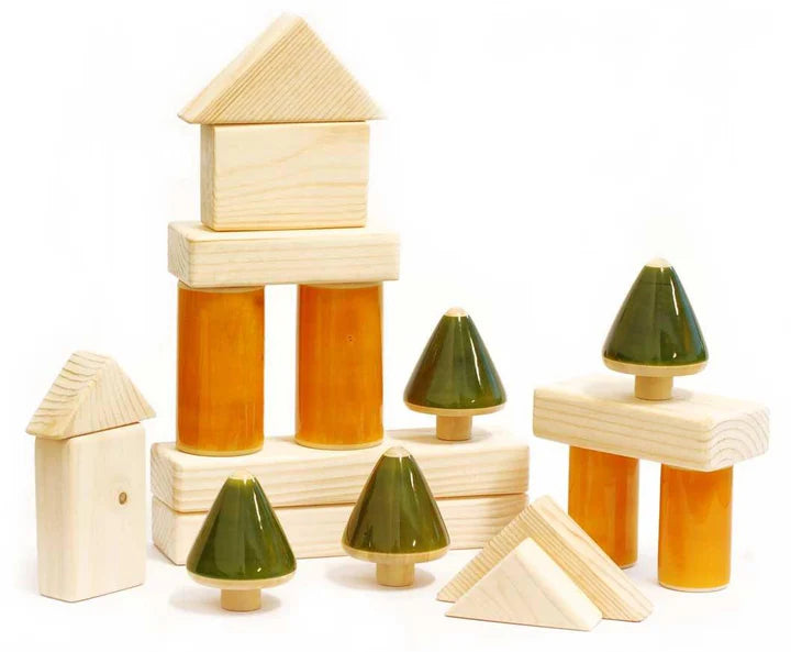 Wooden building blocks | Educational wooden toys | Wooden stacking blocks