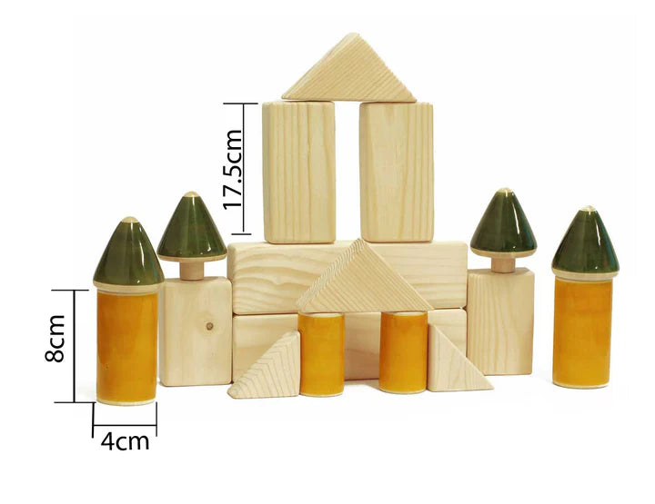 Wooden building blocks | Educational wooden toys | Wooden stacking blocks