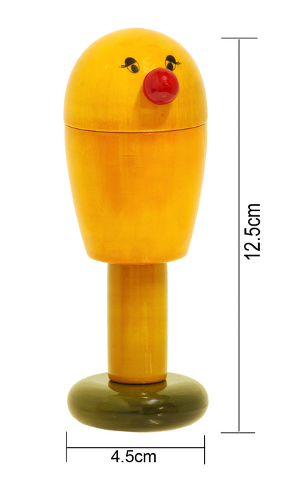 Birdie Rattle ( Yellow ) | Channapatna Toys | Wooden rattle toys - Sellenza