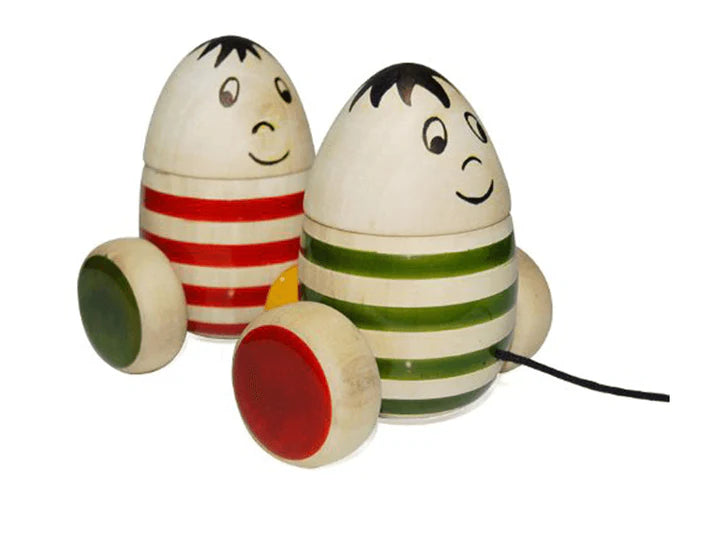 Bobblers | Wooden pull toy | Channapatna Toys