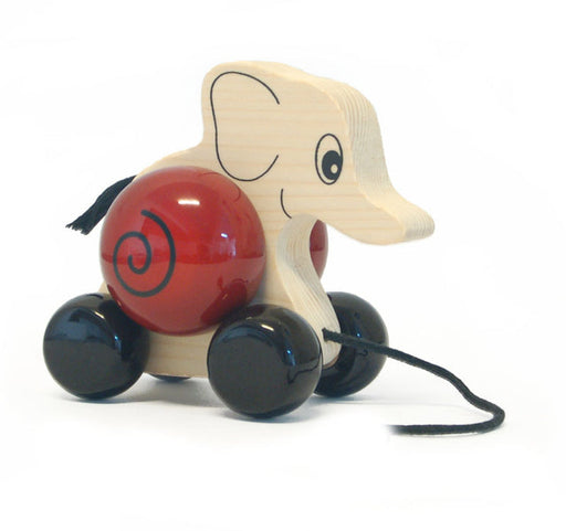 Elifa (Red) | Wooden Pull Toy | Channapatna toys - Sellenza