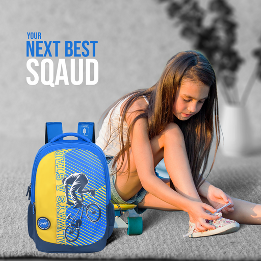 SQUAD PRO 01 SCHOOL BACKPACK BLUE - Sellenza