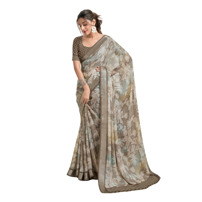 Chiffon Floral Saree