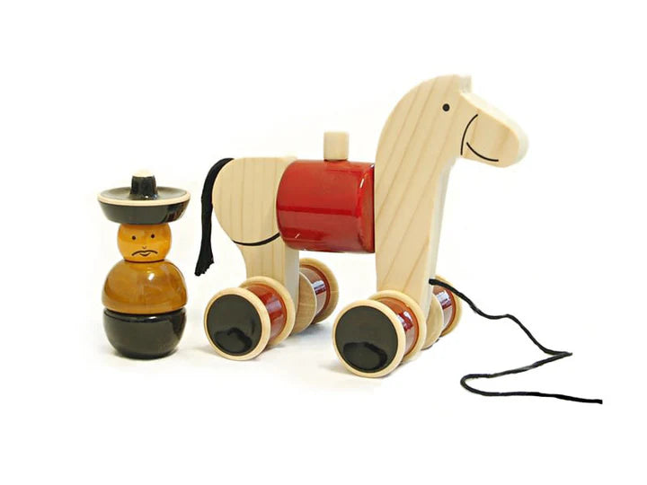 Hee Haw (Galloping horse) | Channapatna toy | Push Pull Toys | Wooden pull toys