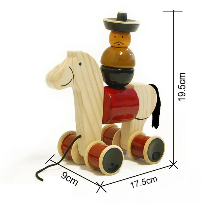 Hee Haw (Galloping horse) | Channapatna toy | Push Pull Toys | Wooden pull toys