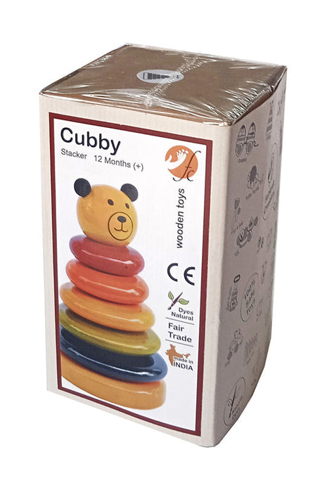 Cubby | Wooden stacking toy | Stacking toy | Channapatna Toys - Sellenza