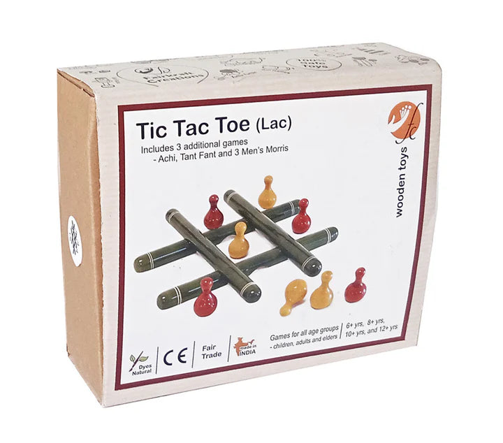 Tic Tac Toe (Lac) | Wooden tic tac toe | Tic tac toe wooden game | Wooden tic tac toe set