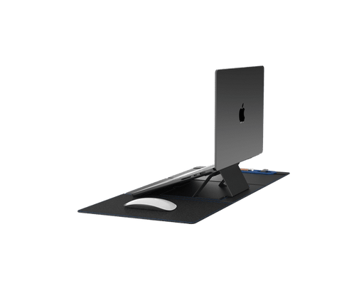 DailyObjects Morph Foldable Desk mat with Laptop Stand | Vegan Leather | Work from Home Solution for Laptop Keyboard and Mouse | Water Resistant, Scratch Resistant - Desk Mat - Sellenza