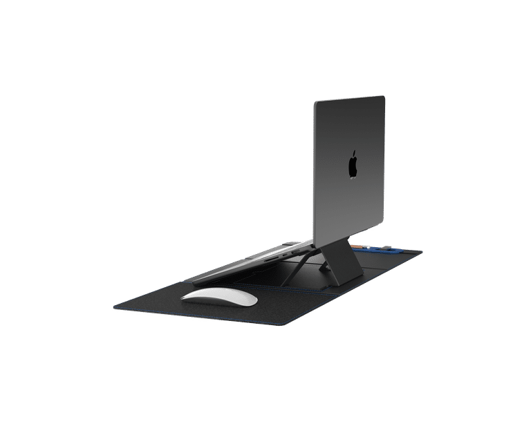 DailyObjects Morph Foldable Desk mat with Laptop Stand | Vegan Leather | Work from Home Solution for Laptop Keyboard and Mouse | Water Resistant, Scratch Resistant - Desk Mat - Sellenza