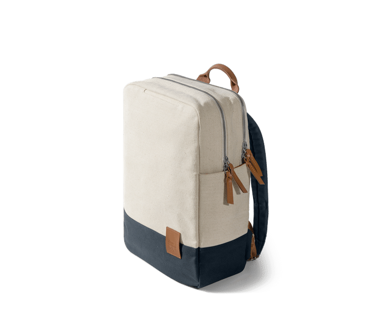 DailyObjects 9 to 9 Everyday Casual Laptop Backpack Compatible with upto 15" Laptop | Unisex Shoulder Travel Bag | Durable Canvas Material | Zippered Compartment with Slip Pockets | Trolley Sleeve - Sellenza