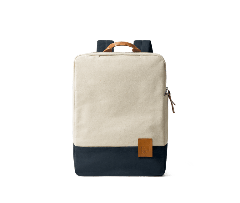 DailyObjects 9 to 9 Everyday Casual Laptop Backpack Compatible with upto 15" Laptop | Unisex Shoulder Travel Bag | Durable Canvas Material | Zippered Compartment with Slip Pockets | Trolley Sleeve - Sellenza