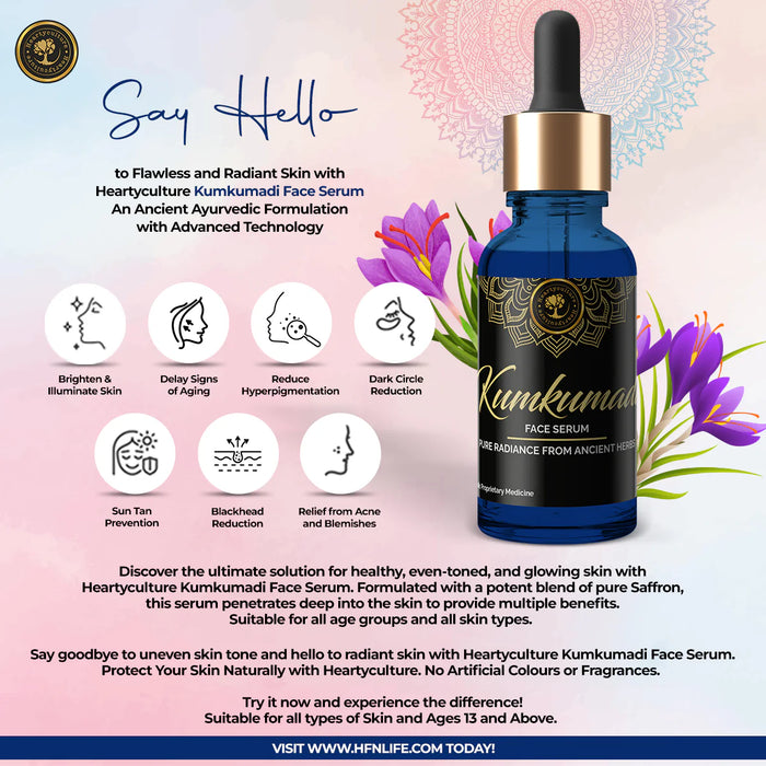 Heartyculture Kumkumadi Face Serum - Sellenza