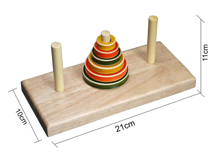 Wooden Tower of Hanoi (Edge) | Handcrafted Wooden Puzzle