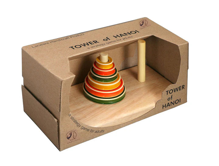 Wooden Tower of Hanoi (Edge) | Handcrafted Wooden Puzzle