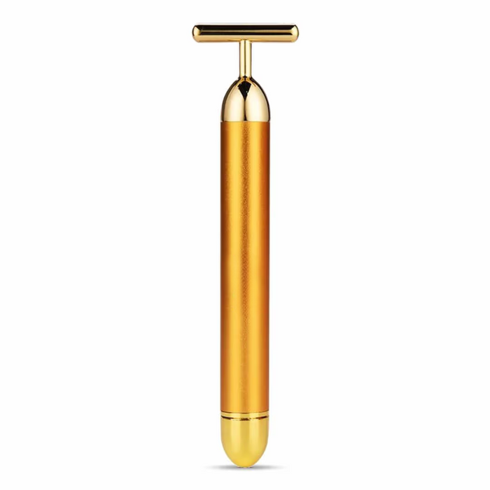 Golden Anti-Aging Pulse Skin Care Gold Facial Roller Massage