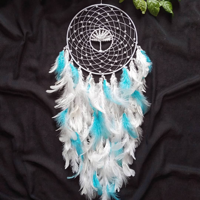 dream catcher,8 INCH PREMIUM WHITE DREAM CATCHER,Hand Crafted Decor