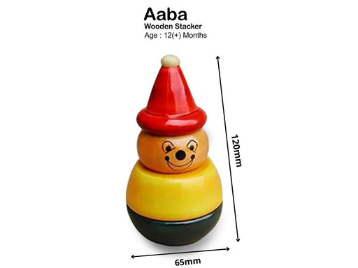 Wooden stacking toy | Aaba (Yellow) Stacking | Channapatna Toy | Wooden Stacker toys - Sellenza