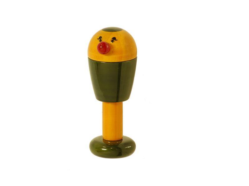 Birdie Rattle (Green) | Channapatna Toys | Wooden rattle toys - Sellenza