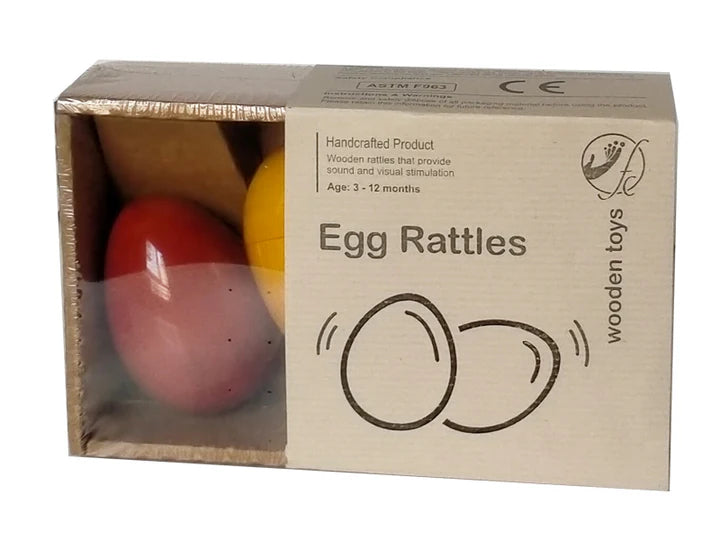 Egg Rattles | Wooden egg rattle | Wooden toys