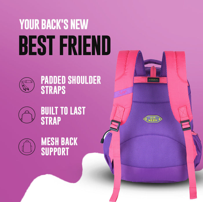 SQUAD PLUS 04 SCHOOL BACKPACK PURPLE - Sellenza