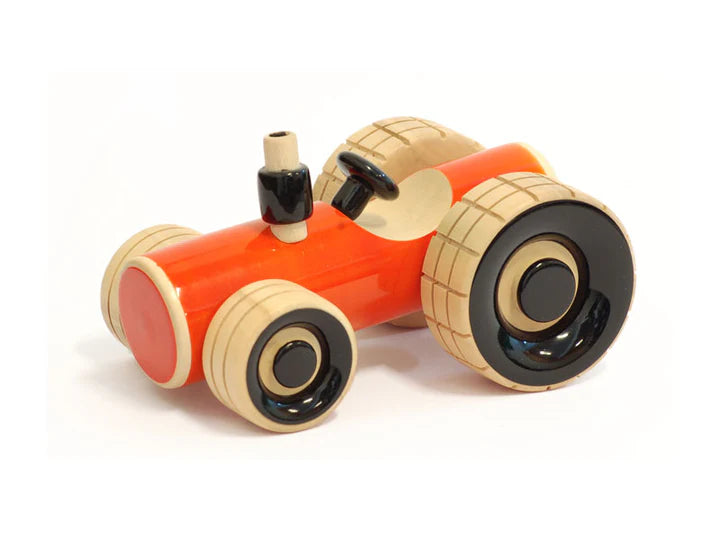 Trako Tractor ( Orange ) | Push pull toys | Wooden tractor toy | Wooden tractors